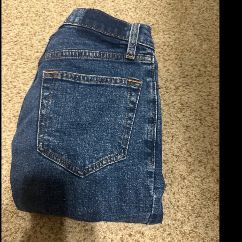 ABERCROMBIE & FITCH Ulta High Rise The Ankle Straight Jeans Size 25 0 Short - Picture 5 of 5
